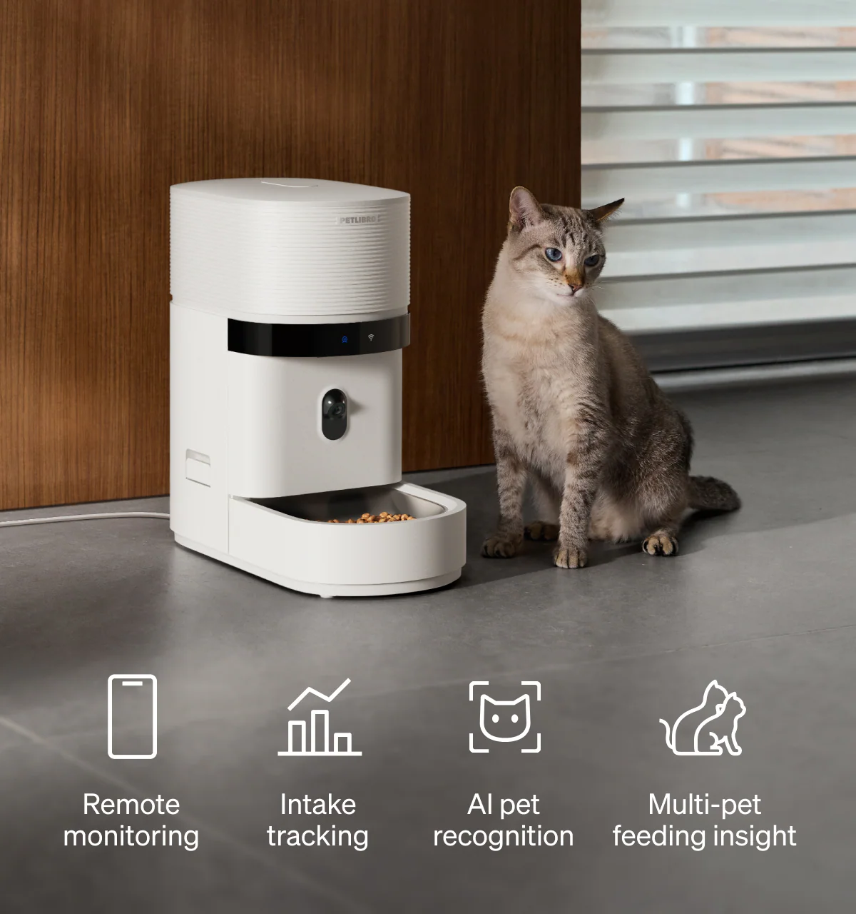 Smart Automatic Pet Feeder with AI Meal Tracking & App Control – Personalized Feeding for Cats & Small Dogs
