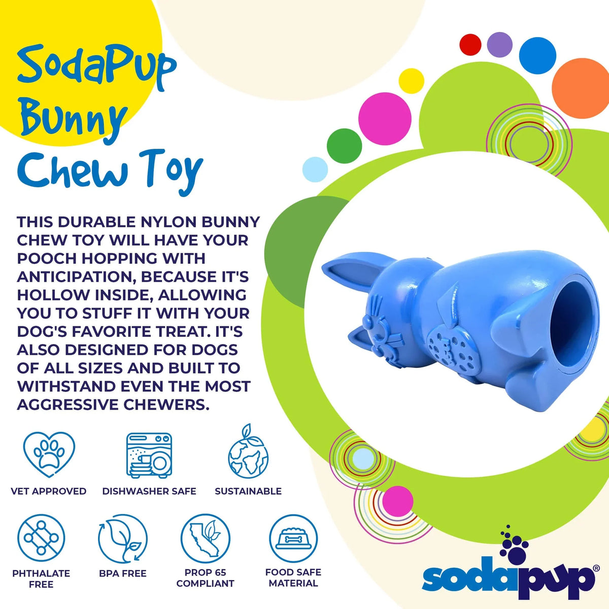 Bunny Nylon Chew Toy | Aggressive Chewers