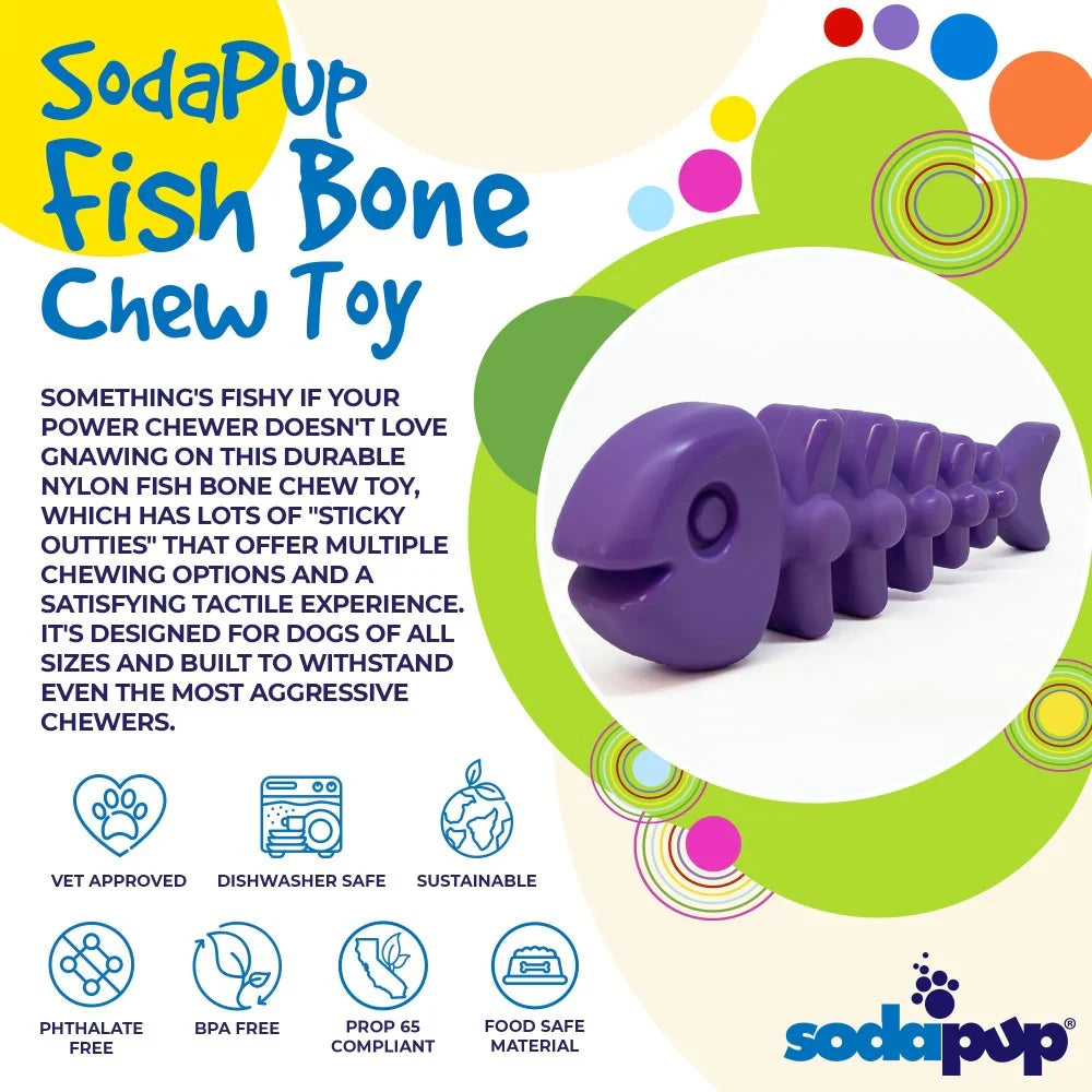 Fish Bone Nylon Chew Toy | Aggressive Chewers