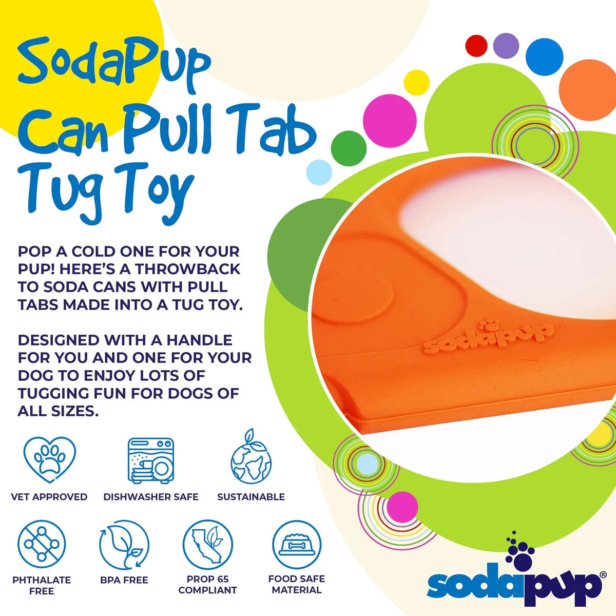 Pop Top Rubber Tug Toy | Interactive Play for Power Chewers