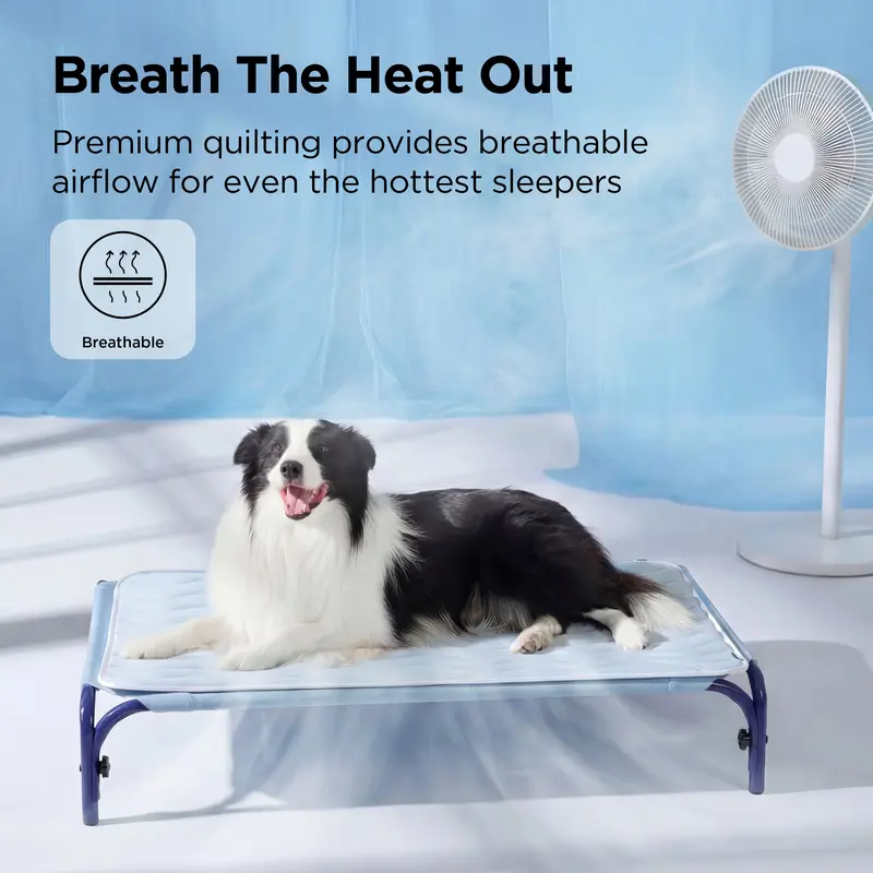Bedsure Cooling Thin & Thick Mat for Dogs – Q-MAX>0.4 Washable Pet Cooling Pad, No Gel, No Electric, Non-Slip Summer Crate Bed for Large Dogs