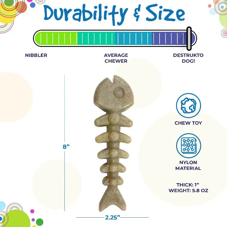 Fish Bone Nylon Chew Toy | Aggressive Chewers