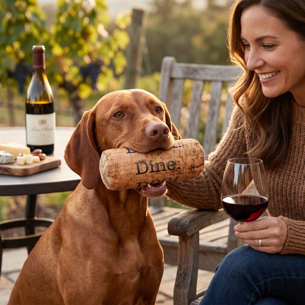 USA Wine Cork Dog Toy