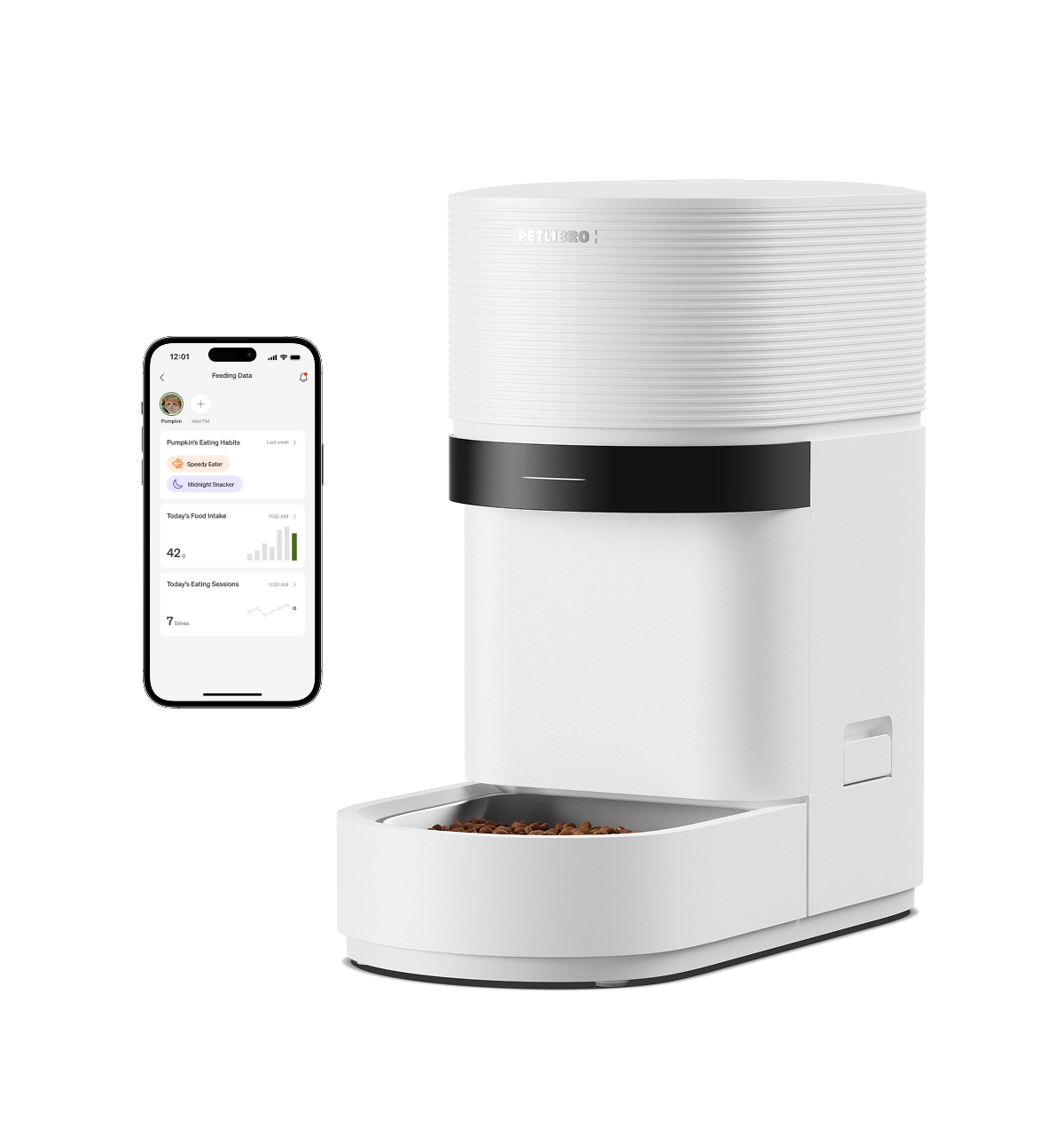 Smart Automatic Pet Feeder with AI Meal Tracking & App Control – Personalized Feeding for Cats & Small Dogs