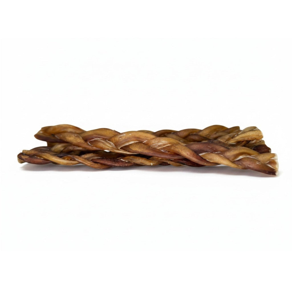 12" Braided Bully Sticks | Nearly Odorless, 6 Pack