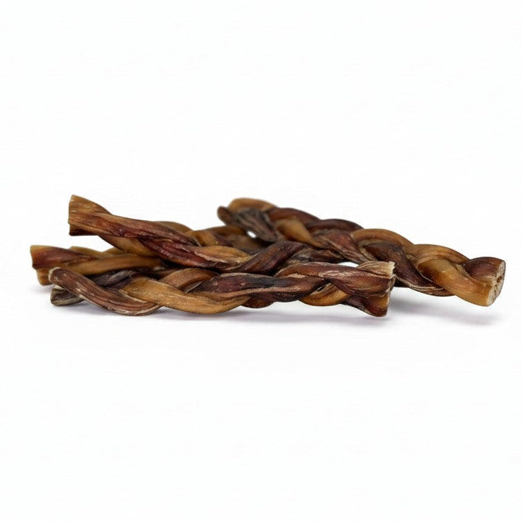 6" Braided Bully Sticks | Nearly Odorless, 6 Pack