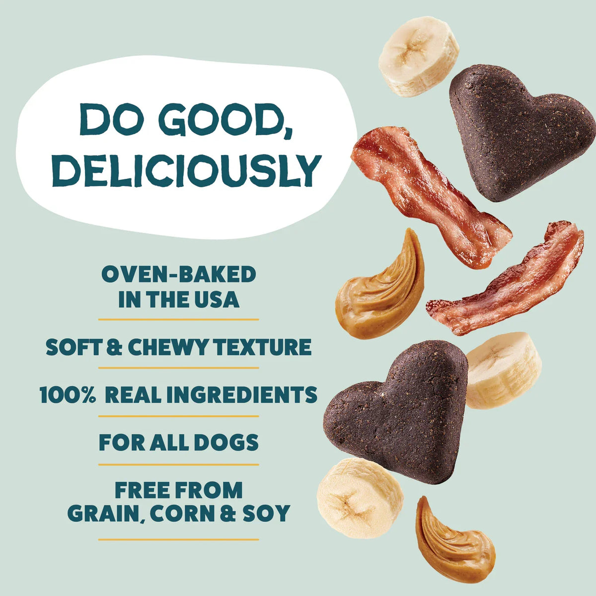 Bananas for Bacon Soft Baked Dog Treats