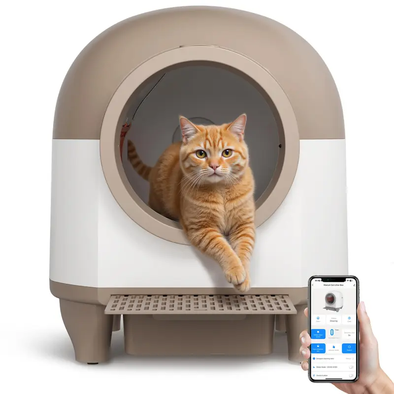 Warcat Smart Low-Noise Auto-Cleaning Litter Box 90L Self Cleaning Cat Litter Box APP-Controlled via 2.4G WiFi with Smart Sensors, Safety Protection, Easy Maintenance, Easy Setup & Clean #TikTokShopDealsforYouDays #DealsForYouDays