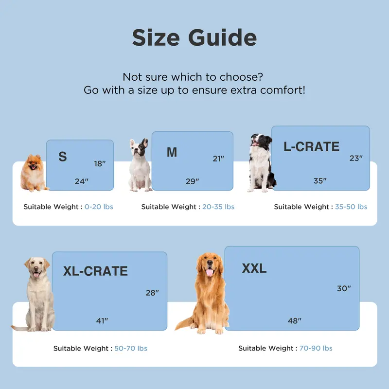 Bedsure Cooling Thin & Thick Mat for Dogs – Q-MAX>0.4 Washable Pet Cooling Pad, No Gel, No Electric, Non-Slip Summer Crate Bed for Large Dogs