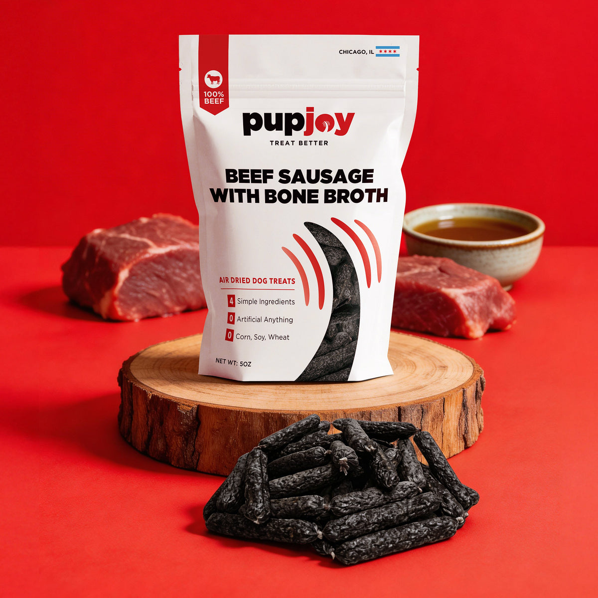 Beef Sausage with Bone Broth